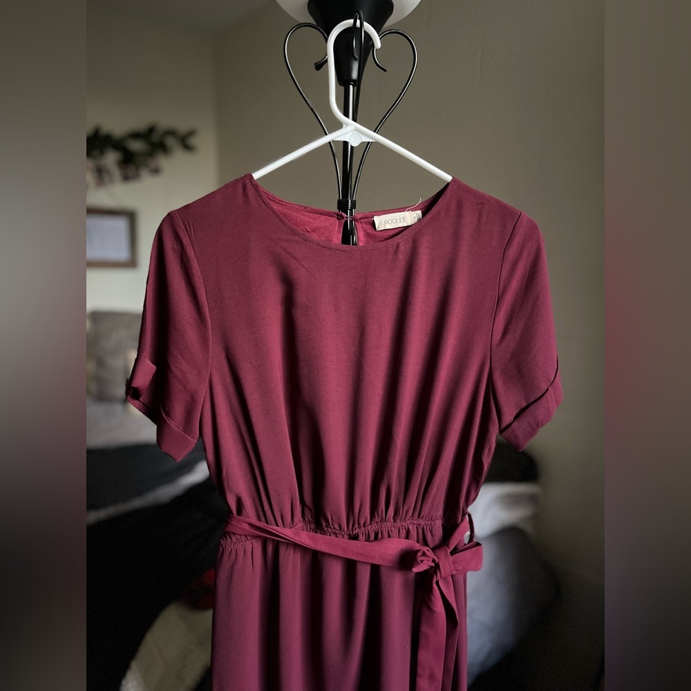 Roolee Taylor Jane Wrap Maxi Dress Maroon